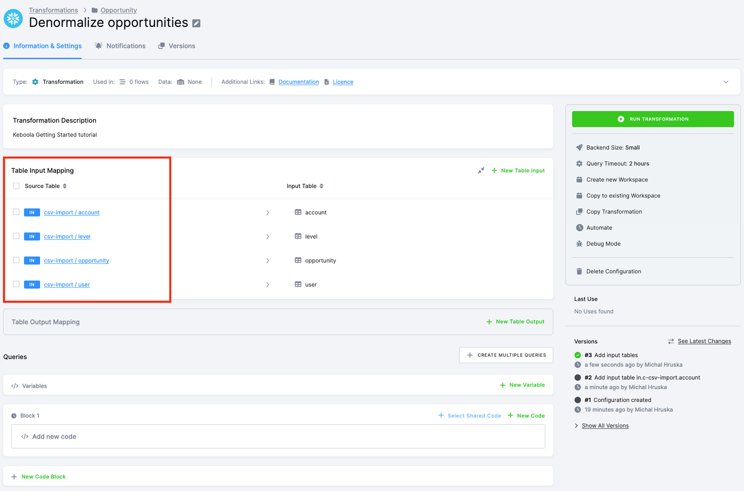 Screenshot - The finished input mapping